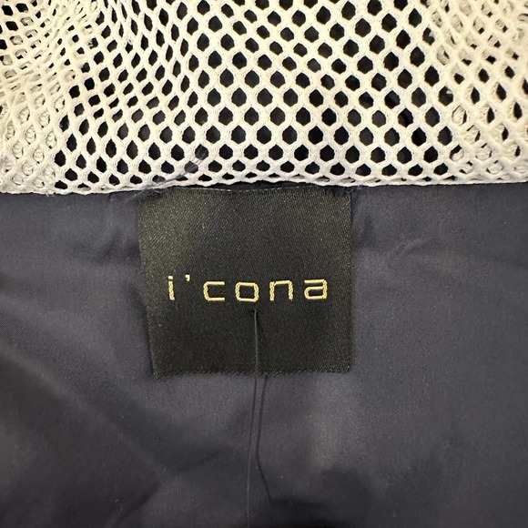 I'CONA Women's Size 10 Athleisure Hooded Jacket Navy Zip Sporty NWT - Picture 11 of 17